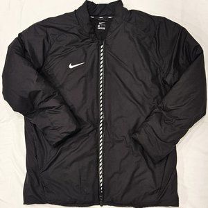 NIKE DUGOUT BOMBER JACKET BLACK WHITE LARGE USED